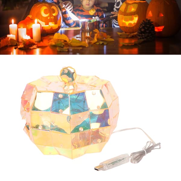 Fargerik Gresskarlykt Bluetooth APP-kontroll Håndverk Utsøkt Halloween-lykt for Spøkelseshusdekorasjon