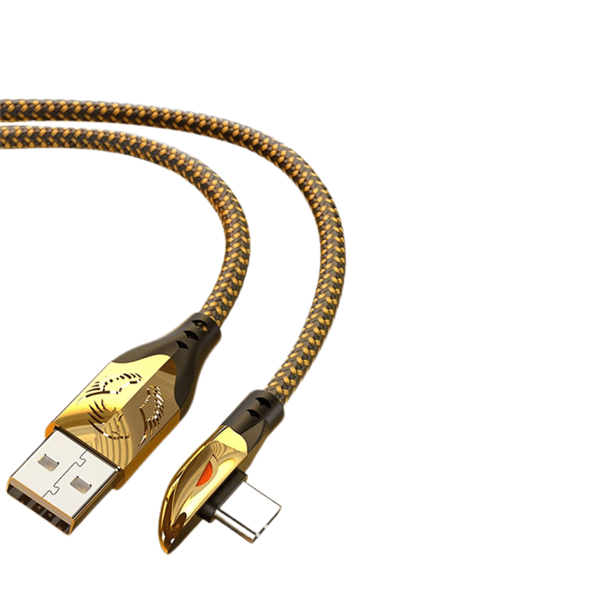 90 Graders Type C USB-kabel 3 meter【1 Pakke 66W】Spildesign R