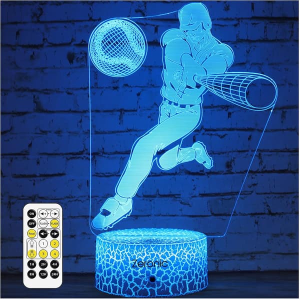 Baseballgaver, Baseballspiller Nattlys, Baseballlampe m