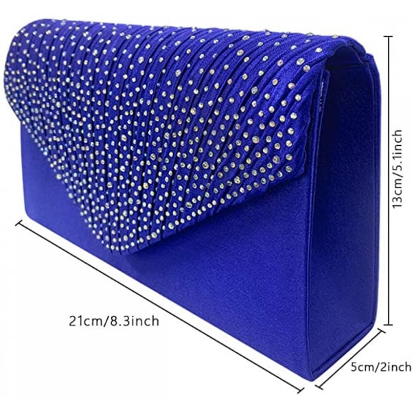 AVEKI Dame Aften Håndtasker Brude Bryllup Taske Håndtaske, Royal Blue