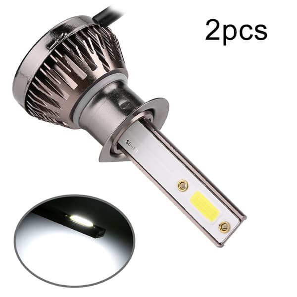 2 kpl Mini Auto LED-ajovalot 36W 6000LM Vedenpitävä Sumuvalo H1