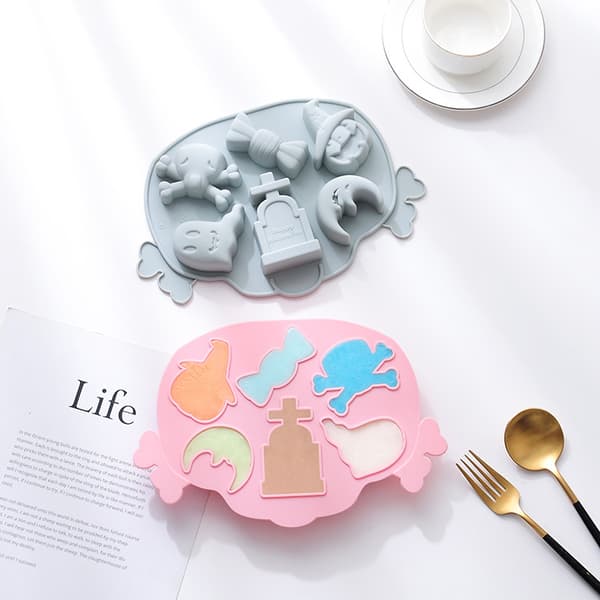 2 stk. Halloween Silikon Bakeform Godteri Kakeform Gresskar