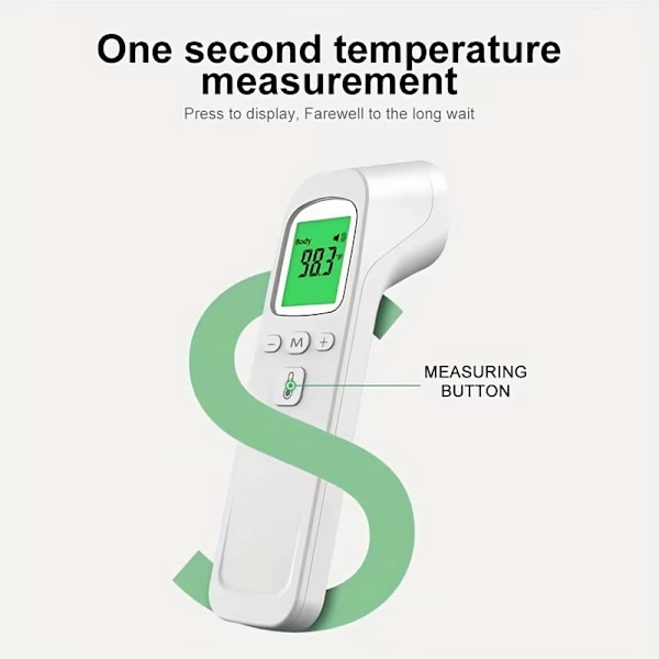 Infraröd Termometer Digital LCD Kroppsmätning Barn Vuxen Feber IR Barn Beröringsfri Termometrometer