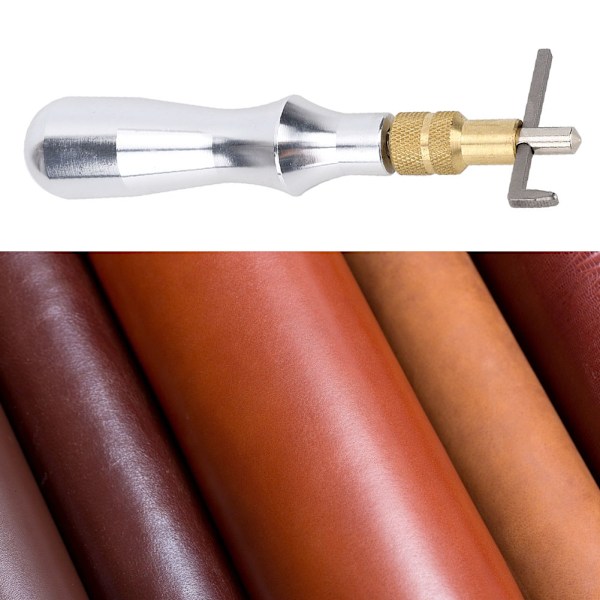 Læder syning riller værktøj aluminium legering håndtag riller 1mm professionel læder håndværk værktøj aluminium håndtag riller