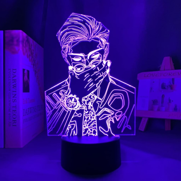 3D Illusion Jujutsu Kaisen LED Anime Lampa 16 Färger Ändra R