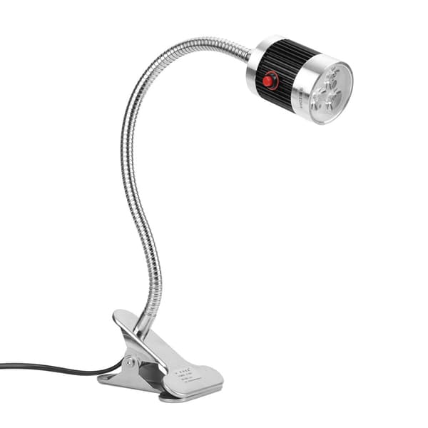 LED-maskinarbejdslampe Svanehalsklip/Fastgørelsesbasisklemmeafbryderlampe (#03)