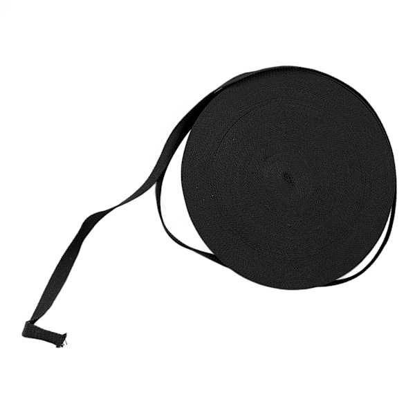 Vävband 50 meter 1 tum bred 0,08 tum tjock ren färg elastisk medeltung vävband för hantverk DIY reparation svart 1 tum bred 0,08 tum tjock
