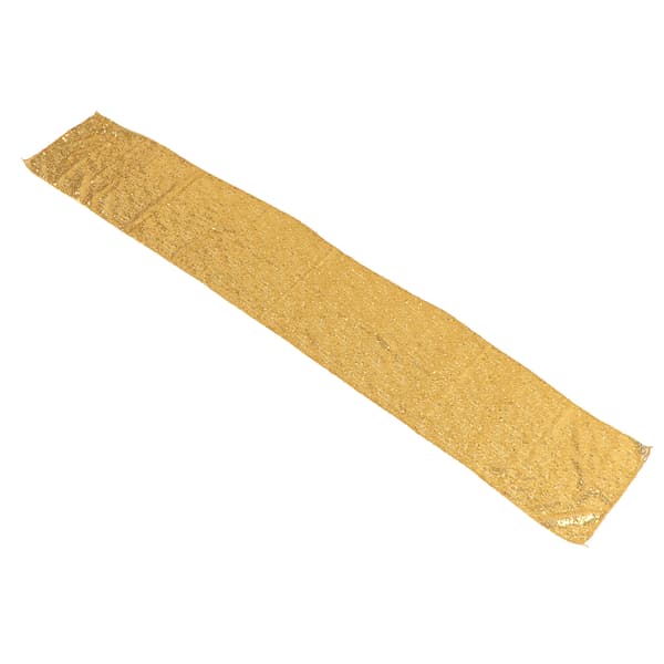 Guld paljett duk stretchig elastisk 2 färger vacker praktisk bröllopsduk för fester dekoration guld