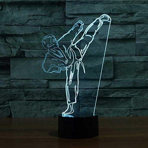 3D Gradient Karate Taekwondo Nattlys Berøringsbryter 7 Farger