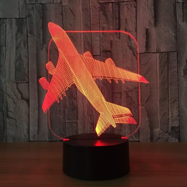 Flygplan Krigsflygplan Modell Kreativ 3D Nattljus Touch Jet Pl
