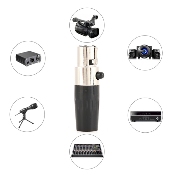 5 kpl 4-napainen naarasliitin Mini XLR -audiomikrofoniliitin