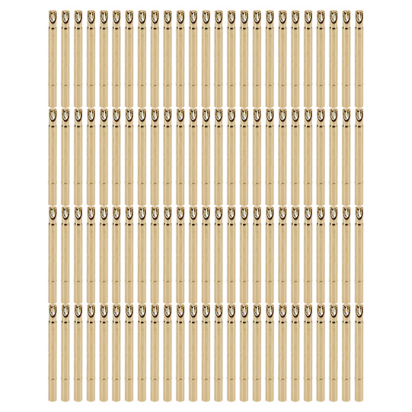 100 stk. fjeder test probe ærme messing 2,4 mm tilbehørssæt til P125 serie stift R125-4S