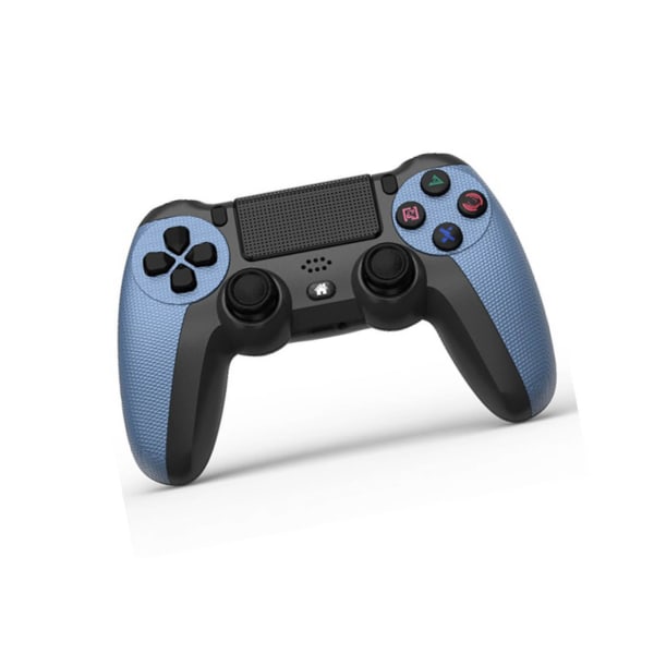 Trådløs spillkontroller dobbel vibrasjon Nøyaktig kontroll Bluetooth-håndkontroll med lysstang for PS4 Camouflage Blue