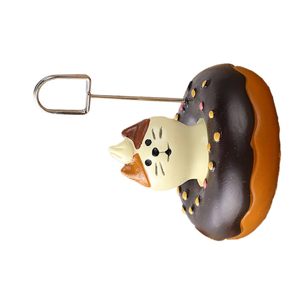 Noteholder Foto Klips Stativ Memo Display Klemme Resin Hjemmedekoration til Kontor Donut