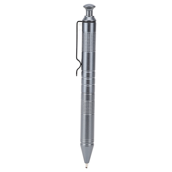 CNC Aluminium Automatisk Kuglepen Høj Hårdhed Signatur Pen Stationery Gave 0,5 mm Grå