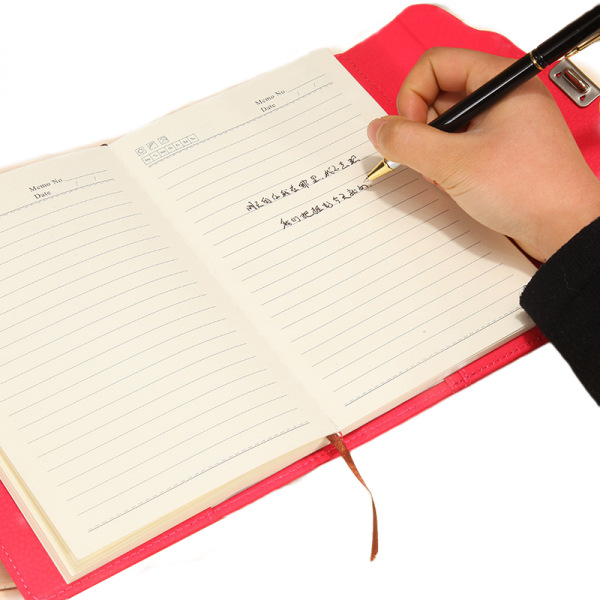 Lås dagbok Läder Journal Skriva Notebook Planner, Organiz