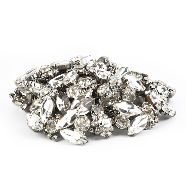 1 Yard Rhinestones Band Kristall Glas Borr Kedja Trim DIY Dekor Kläder Tillbehör (#1)