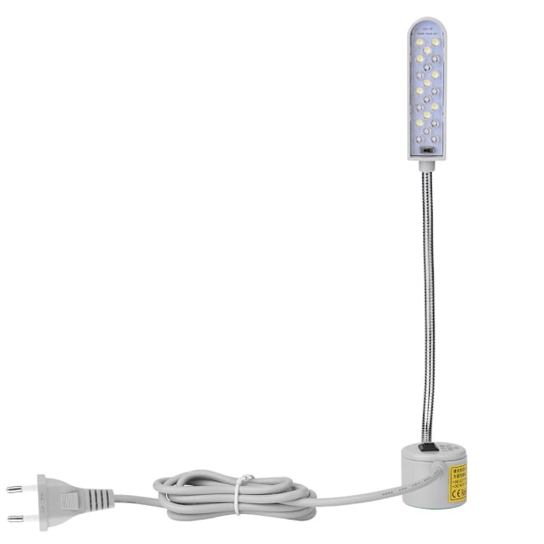 Kaksoisväri 20 LED-lamppu ompelukone magneettisella pohjakytkimellä