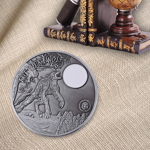 Samlarobjekt i metall, minnesmärke, souvenir, konstverk (varulv)