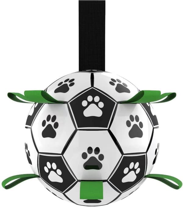 Fotboll för hundar med greppflikar, interaktiv hundboll för