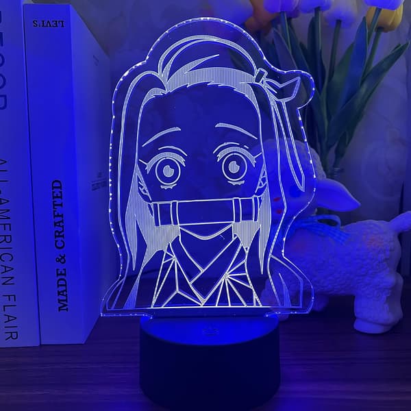 Kamado Nezuko 3D Illusjon Demon Slayer Merchandise Nattlys LED