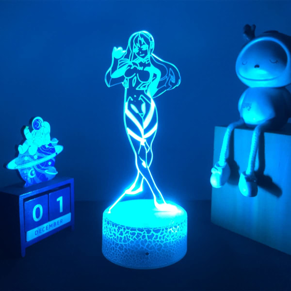 Anime Evangelion 3D LED-lampa EVA-01 Test Typ Figurer Ljus