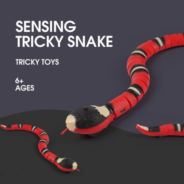 Smart Sensing Snake Toy Interaktiv Simulering Induksjon Elektrisk Snake Toy for Halloween Jul April Fools