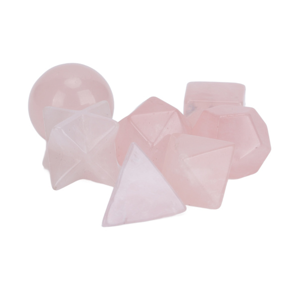 7 st chakra helande kristaller geometriska mönster form halvädelsten dekorativa positiva energikristaller prydnad rosa