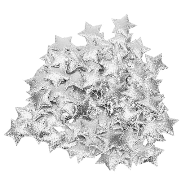 200 Pcs Five-Pointed Star Shiny Non-Woven Sponge Decorative Star Accessory DIY Tool(Silver)