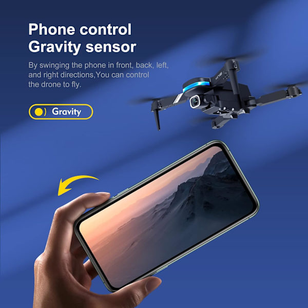 JTBBKing AE80 Drone med kamera Drone Voksen Barn Drone 1080P Drone med kamera Live Video FPV Helikopter Høydehold