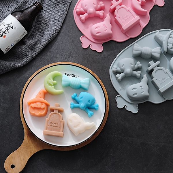 2 stk. Halloween Silikon Bakeform Godteri Kakeform Gresskar