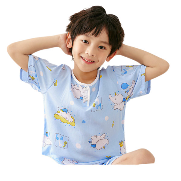 Barnens Pojkars 2-delade Pyjamas Set M(Elefant)