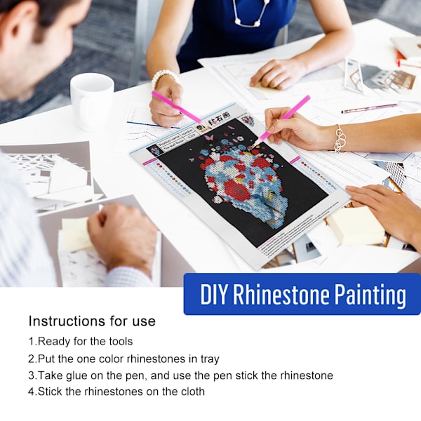 DIY-käsintehty timanttimaalaus ristipistokirjailusetti kodin seinäkoristeluun