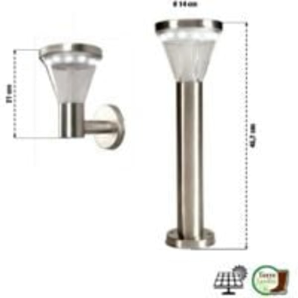 13 LED solcelled havelamper