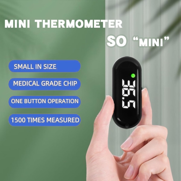 Medicinsk pandetermometer, genopladeligt termometer til voksne og børn, digitalt termometer med baggrundsbelyst feberalarm, nøjagtigt