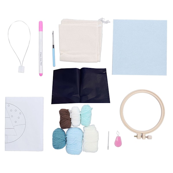 Julbroderi-kit Hands On Ability Lovely Pattern Easy Operation Punch Needle Kit för nybörjare Holiday Vibes