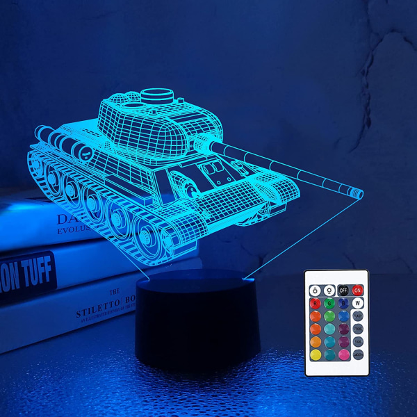 Kids Army Tank 3D Night Light Optical Military Vehicles Illu