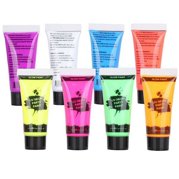 10ml Kroppssminke Sett Blacklight Ansikts- og Kroppssminke Sminke Fluorescerende Kropp Ansiktsmaling