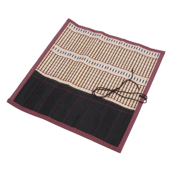 Målarpensel Bambu Rullväska Kalligrafi Pen Case Gardin Pack Konstmaterial