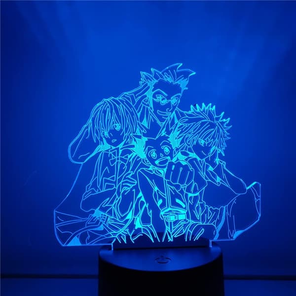 Hunter X Hunter 3D Illusions nattlyslampe med smart berøring, ideell gave til hjemmedekor og barn