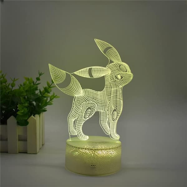 3D Illusion Elf Natlampe, LED Bordlamper, Boligindretning, Touch
