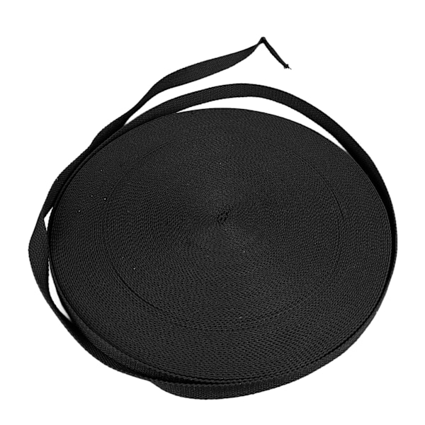 Vävband 50 meter 1 tum bred 0,08 tum tjock ren färg elastisk medeltung vävband för hantverk DIY reparation svart 1 tum bred 0,08 tum tjock