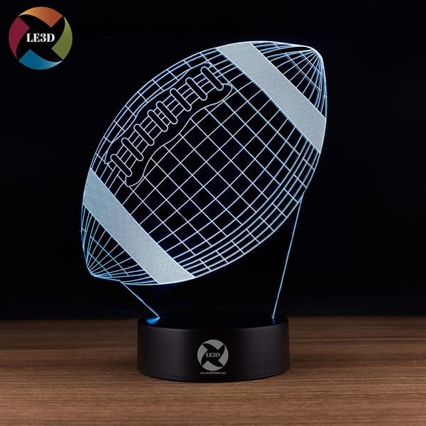 3D Optisk Illusjon Nattlys - 7 LED Fargeskiftende Lampe