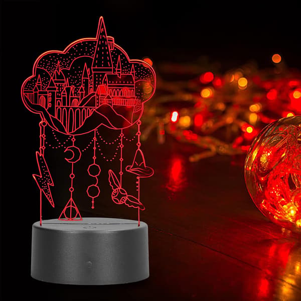 Sengelampe, Castle Eco Friendly 7 Farve 3D Natlampe US