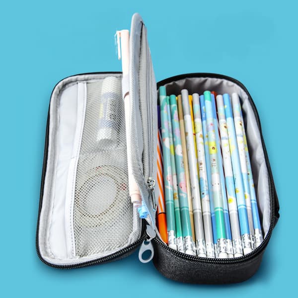 Pencil Case Stor Kapacitet Pen Markør Holder Pose Boks Makeup