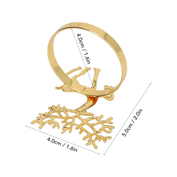 Jule Serviet Ring Elegant Dekorativ Metal Hjorte Serviet Ring Holder til Bryllupsfest Daglig 10stk Gold