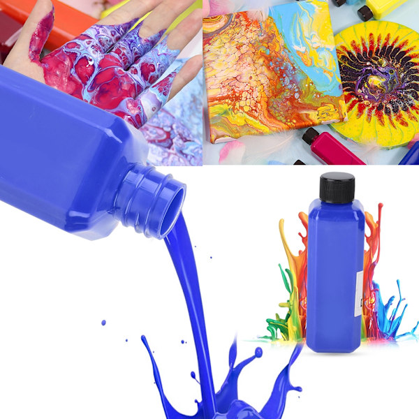 100 ml cellulär vätskemålnings pigmentflaska paket barn DIY vätskepigment (safirblå)