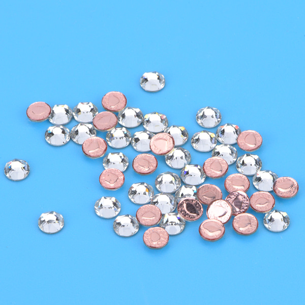 50 st 4 mm heta diamanter praktiska bländande kläder DIY tillbehör glasmaterial (transparent)