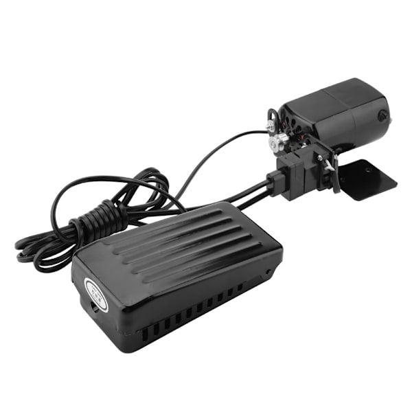 Gammal symaskinsfotkontrollpedalmotor kolborstremset   CW