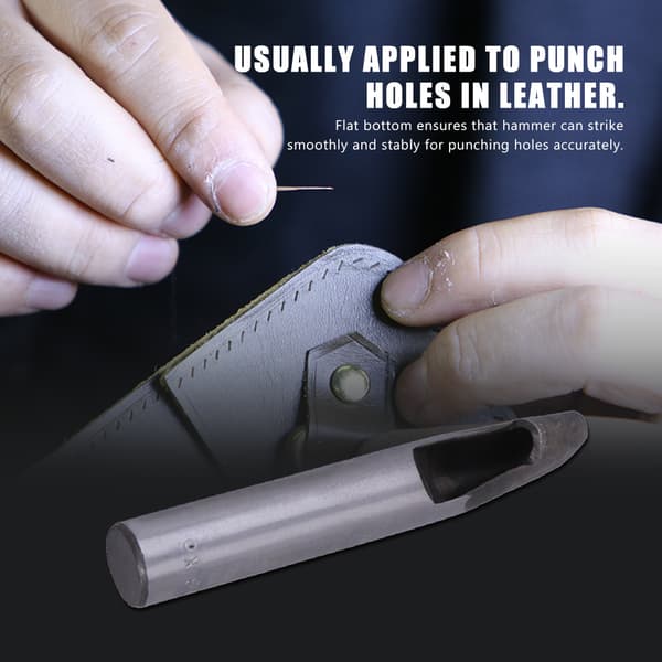 Holdbar DIY 6MM Rektangulær Hul Hul Stanser Læderhåndværk Hul Stanser Værktøj (18*6mm)